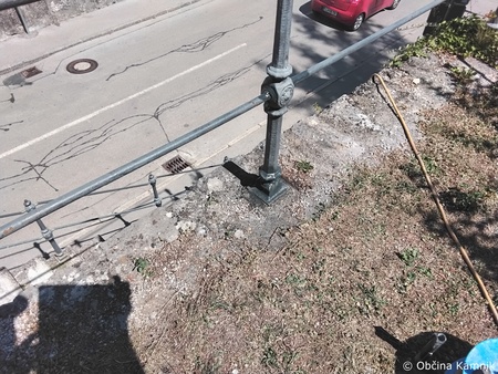 Sanacija stopnic in ograje pod Malim gradom (2)